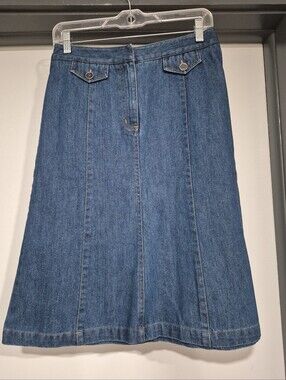 NWT Vintage Talbots 70s Vibe Denim Skirt